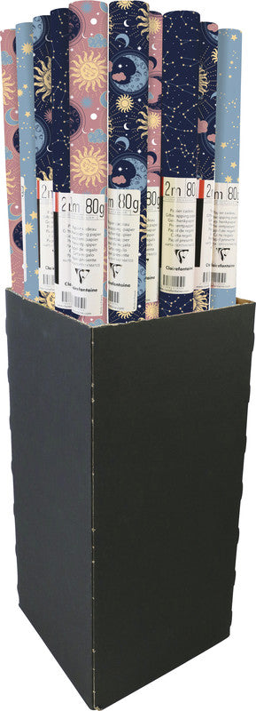Clairefontaine Geschenkpapier Rolle Astral – Weihnachten, mehrfarbig – 700 × 2000 mm