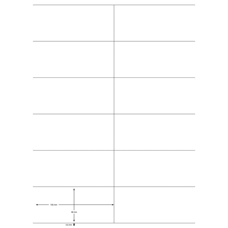 Q-CONNECT Etiketten, 105 mm × 48 mm, weiss, Papier, permanent, 1'200 Etiketten (100 Blatt)
