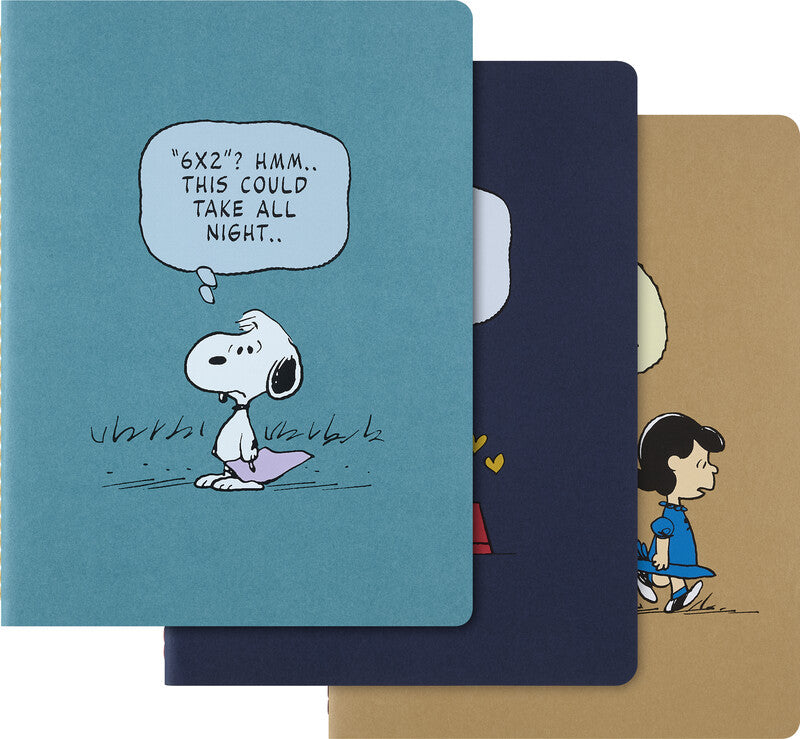 Moleskine Notizheft Limited Edition PEANUTS, 190 × 250 mm, liniert, Fadenheftung, 70 g/m² – sortiert