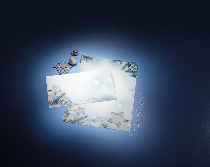 Sigel Motivpapier – A4, 90 g/m², mehrfarbig, Motiv: Snow Star – für Inkjet/Laser/Kopierer – FSC – 25 Blatt