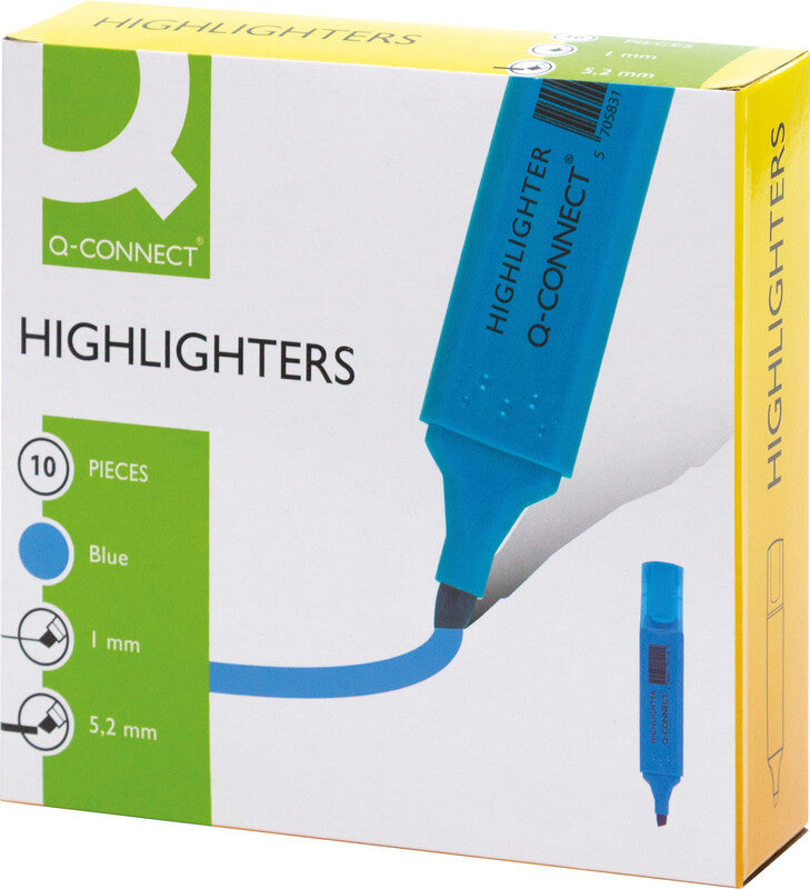 Q-CONNECT Economy Textmarker Blau – Keilspitze, 1–5 mm