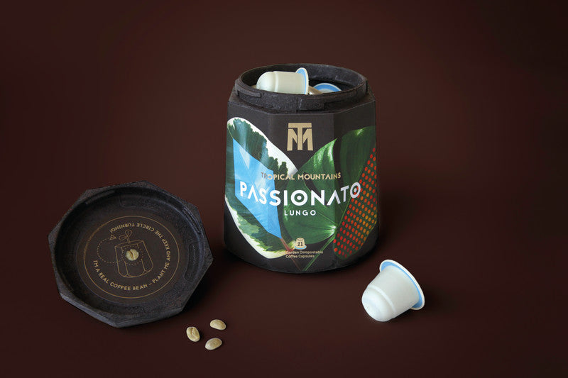 Tropical Mountains Kaffeekapseln Passionato Lungo – für Nespresso – Intensität 7/12 – Bio – 21 Kapseln