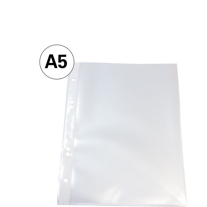 Q-connect Sichtmappe A5 – transparent, Kunststoff, glänzend, 100 µm, 10er-Pack