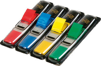 Post-it Schmale Indexstreifen Promopack 4+2 – 11,9×43,2 mm – sortiert, 6×35 Stück, mit Dispenser