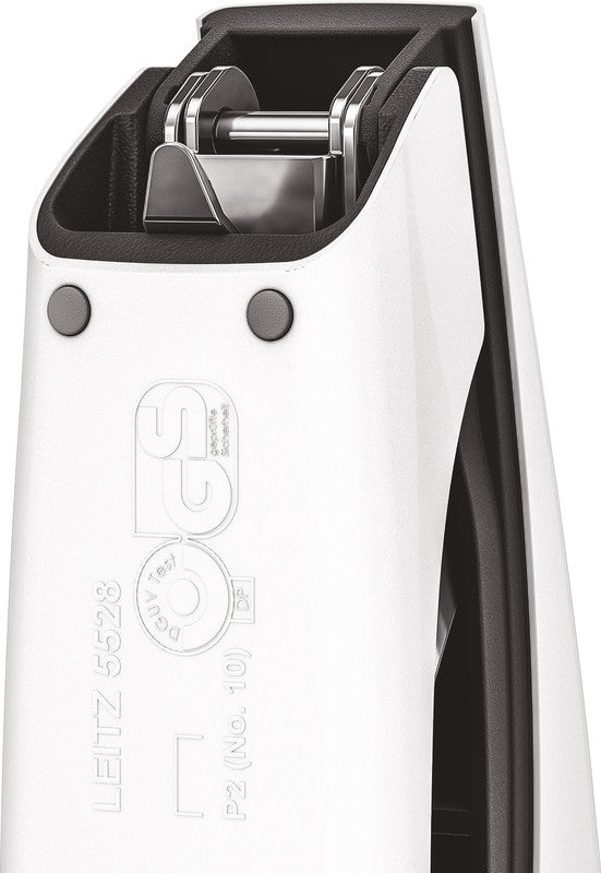 Leitz NeXXt 5528 – Hefter, 10 Blätter, für Nr. 10, Klammernentferner, Einlegetiefe 35 mm, weiss