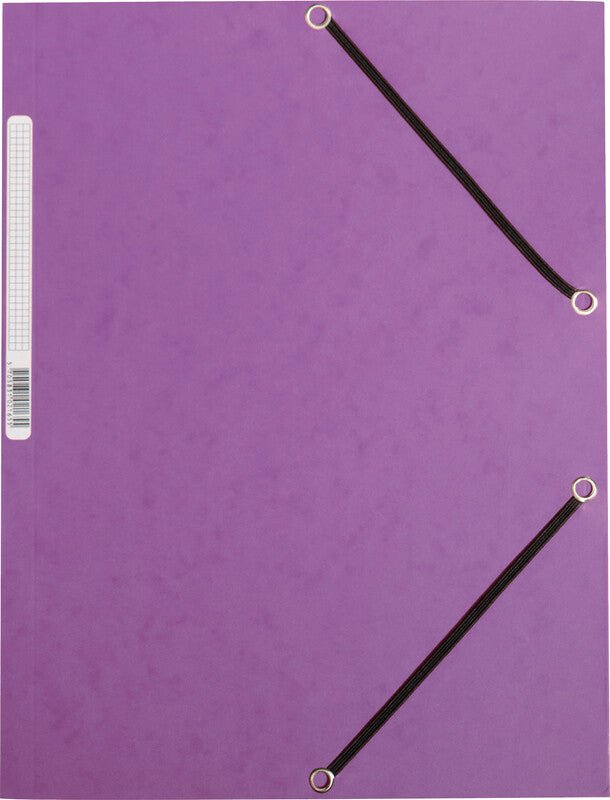Q-CONNECT Sammelmappe für A4, Karton, violett, mit Gummizug