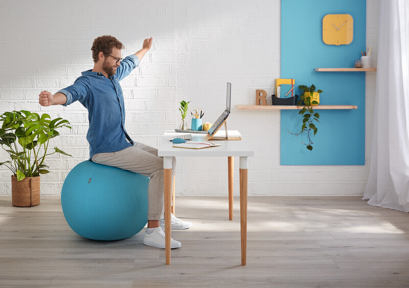 Leitz Sitzball Ergo Cosy Active – Ø 65 cm, 100 kg, sanftes Blau