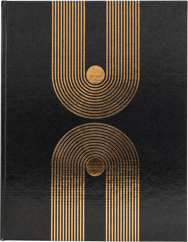 Exacompta Graphik Gästebuch – 270 × 220 mm – 100 Seiten – gebunden, Kartoneinband, schwarz