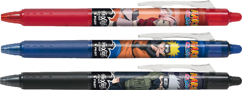 Pilot FriXion Ball Clicker Naruto Shippuden – Radierbarer Tintenroller, 0,7 mm, Schwarz, für Linkshänder