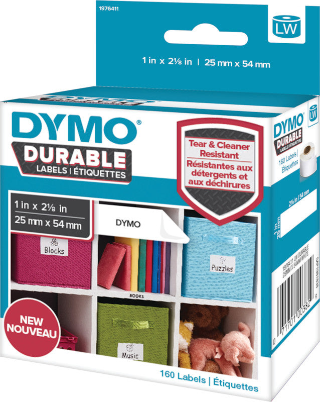 DYMO Druckeretiketten, 25 mm × 54 mm, weiss, für LabelWriter 4XL, LabelWriter 450 Serie, 160 Stück