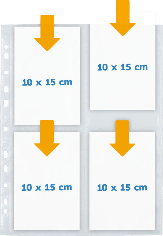 HERMA Sichtmappe 10×15 cm – Transparent, Polypropylen, glänzend, 10er-Pack