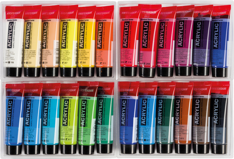 Royal Talens Amsterdam – Acryl Standard – Acrylset – 24 Farben, 24 × 20 ml