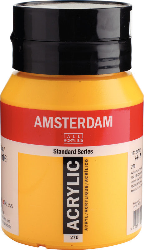 Royal Talens Amsterdam – Acrylic Standard – Acrylfarbe – Dunkel Azogelb, 500 ml