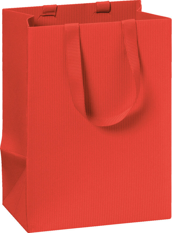 Stewo Tragetasche Everyday One Colour – Strukturprägung, Papier – 100 × 140 × 80 mm – Rot