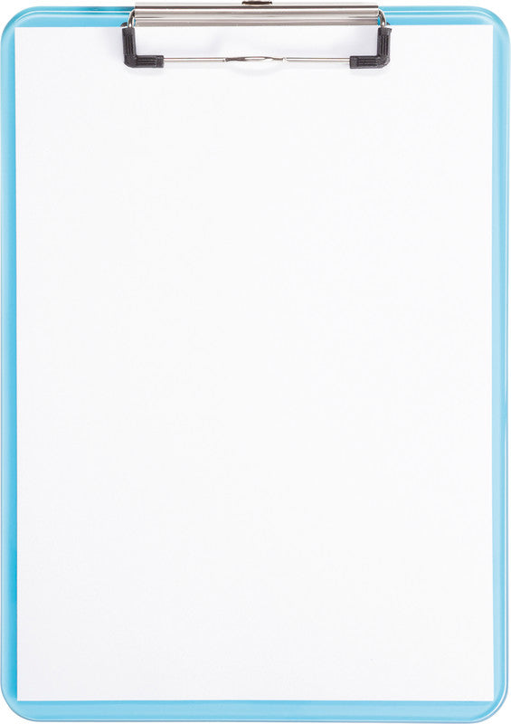 MAUL Klemmbrett A4 – Kunststoff, Aufhängevorrichtung, Blau Transparent