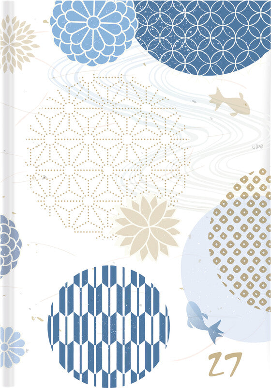 Biella Dispo Term Trend Agenda – 1 Woche/2 Seiten, gebunden, 14,5 × 20,5 cm, Jan–Dez, 2027, Japanese, FSC
