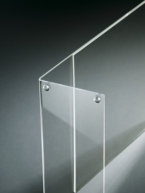 Sigel Tischaufsteller – für A5 hoch, transparent, Kunststoff, 150 × 65 × 215 mm