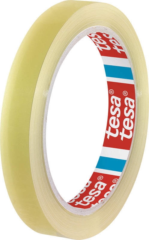 TESA Büro-Klebeband – permanent, klar, Kunststoff, 19 mm × 66 m, Kern Ø 76 mm