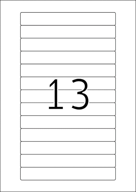 HERMA Druckeretiketten, 147 mm × 20 mm, weiss, permanent, für Video-VHS (Rücken), 25 Blatt (325 Etiketten)