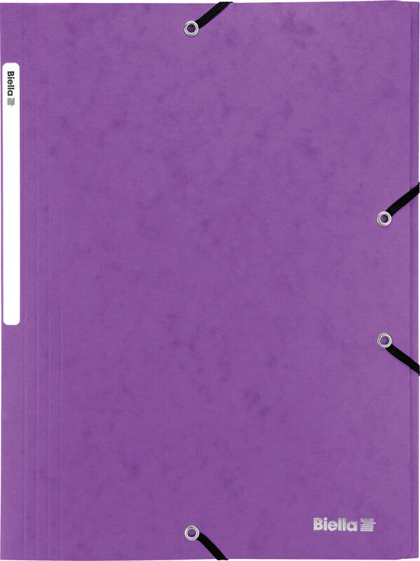 Biella Sammelmappe für A4, Karton, violett, mit Gummizug