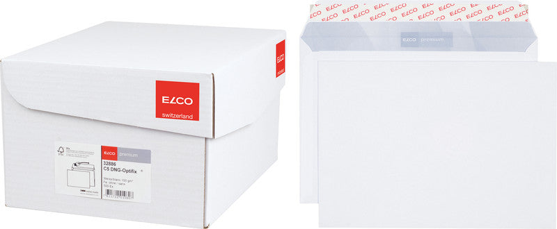 Elco Couvert C5, ohne Fenster, selbstklebend, hochweiss, 100 g/m², mit Innendruck – 500 Stk.
