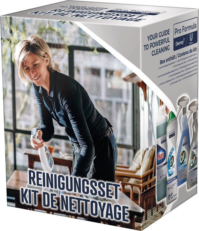 Pro Formula – Reinigungsset Professional – Flasche 1 l + 5 × 750 ml