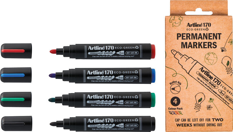 Artline Permanentmarker – sortiert, 4er-Set
