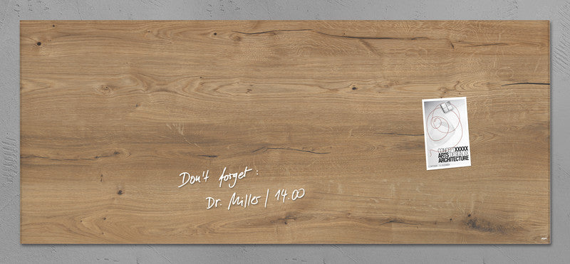 Sigel Whiteboard – 130 × 55 cm, Glas, magnetisch, Wandmontage, inkl. SuperDym-Magnetwürfel, Montagesatz
