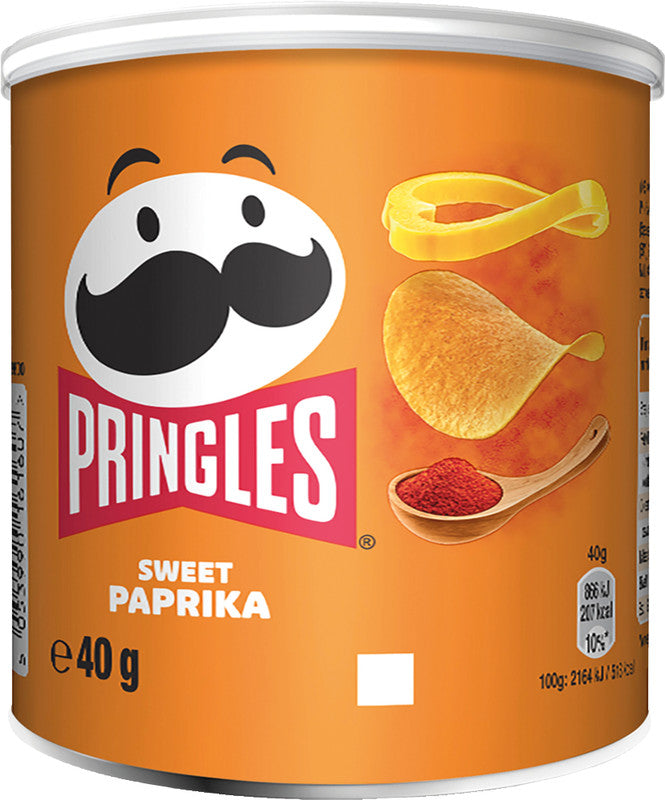 Pringles Chips – Süsse Paprika, 40 g, vegan