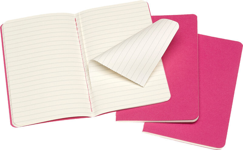 Moleskine Notizheft – 90 × 140 mm – Fadenheftung, 16 herausnehmbare Seiten, abgerundete Ecken, pink, FSC