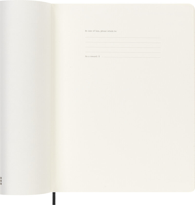 Moleskine Schüleragenda – 1 Woche/1 Seite, gebunden, 19 × 25 cm, 18 Monate Jul–Dez, Englisch, Schwarz, FSC