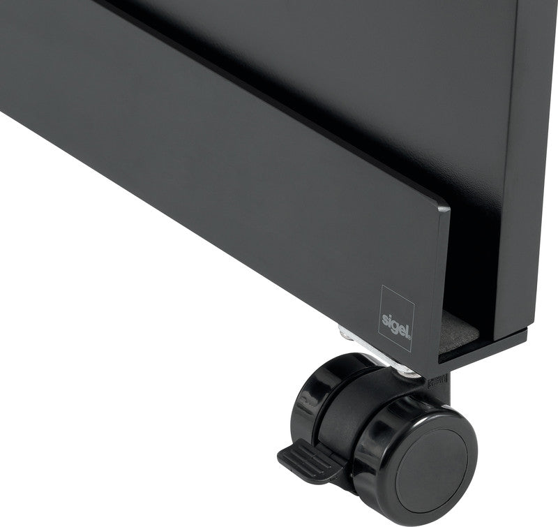 Sigel Stand Meet up – für Sigel Meet up, mit Rollen, schwarz, MDF, 523×550×464 mm
