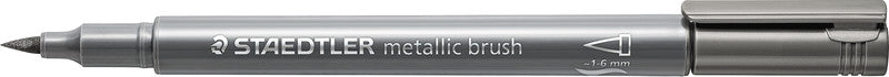 Staedtler Pinselstift – sortiert, Kunststoffschaft, 7er-Pack, pigmentierte Metallic-Tinte, für dunkles Papier
