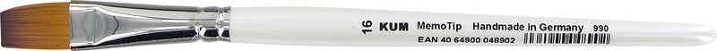 Kum Pinsel – weiss, synthetische Haare, Länge 205 mm, 1er-Pack, Aluminiumzwinge, handgefertigt