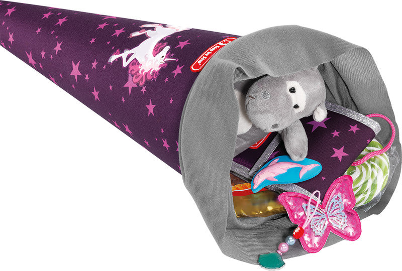 Step by Step Schultüte 70 cm × Ø 18 cm, 5 l – Motiv Einhorn Nuala – Serie 2IN1 – rPET