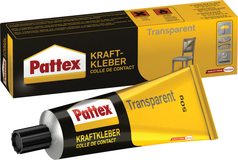 Pattex Kontaktkleber – transparent, wasserfest, für Metall, Holz, Kunststoff, 50 g