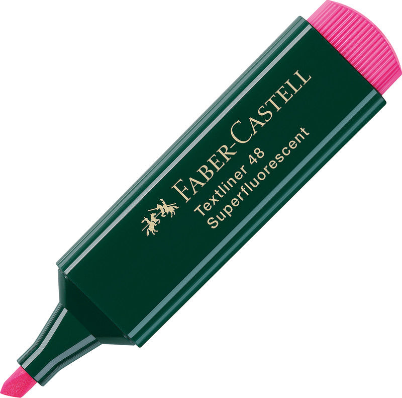 Faber-Castell Textmarker rosa – Keilspitze, 1–5 mm, nachfüllbar