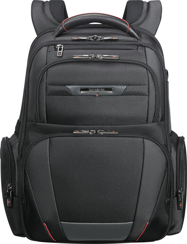 Samsonite Pro-DLX 5 3V Notebook-Rucksack – 20 l, RFID-Fach, Aufsteckfunktion, Nylon, Schwarz