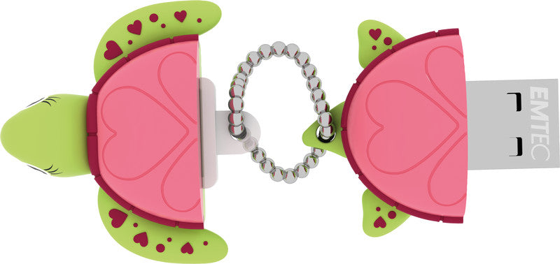 Emtec Animalitos Lady Turtle USB-Stick – 16 GB, USB 2.0, mehrfarbig