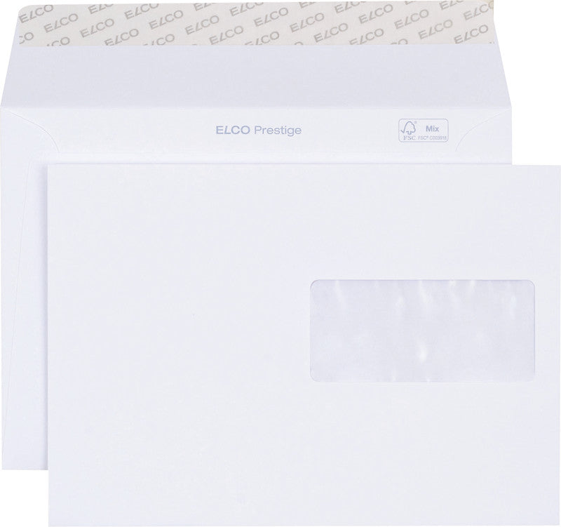 Elco Couvert C5, Fenster rechts, Haftklebung, weiss, 120 g/m² – 250 Stk.