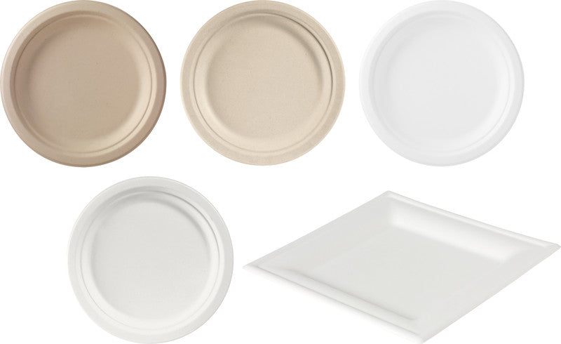 Duni Bagasse Teller – Ø 22 cm, weiss, 50 Stück