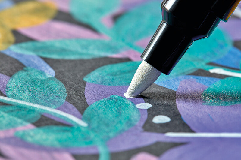 Sharpie Acrylmarker Creative – Rundspitze 2,5 mm – Schwarz/Weiss – 2er-Set – Für dunkles Papier geeignet