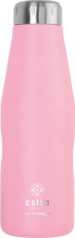 Estia Trinkflasche – 5 dl – Edelstahl, isoliert, Schraubverschluss – Blossom Rose