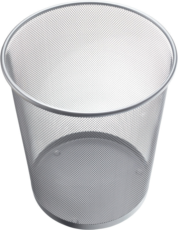Helit Papierkorb the Circle Network Mesh – 23 l – Stahl, Silber – Ø 295 × H 350 mm