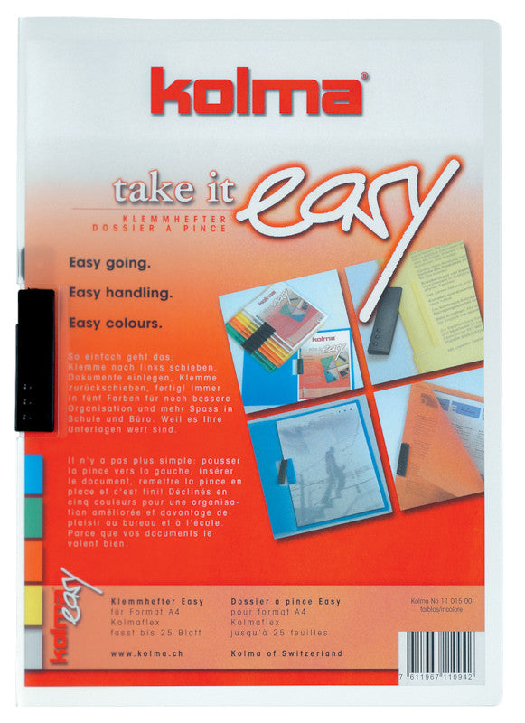 Kolma Schnellhefter Easy – A4, Kunststoff, Transparent