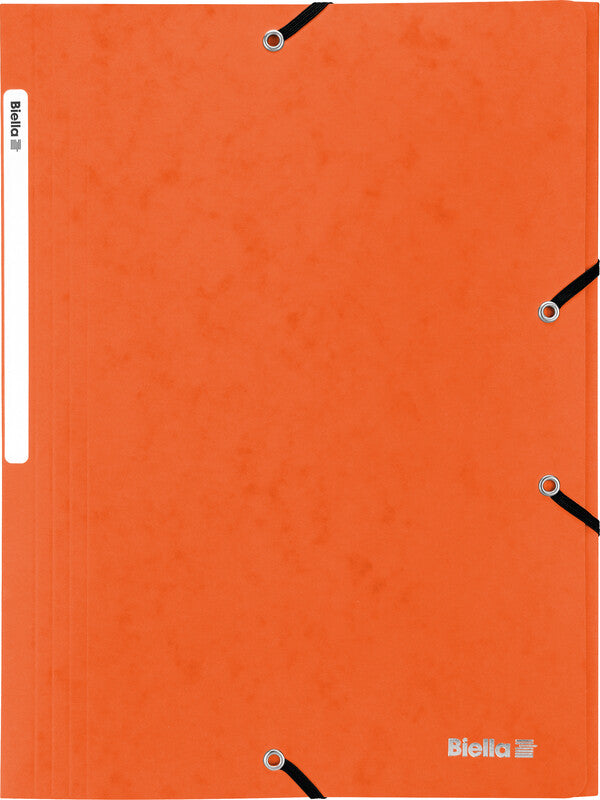 Biella Sammelmappe für A4, Karton, Orange, mit Gummizug