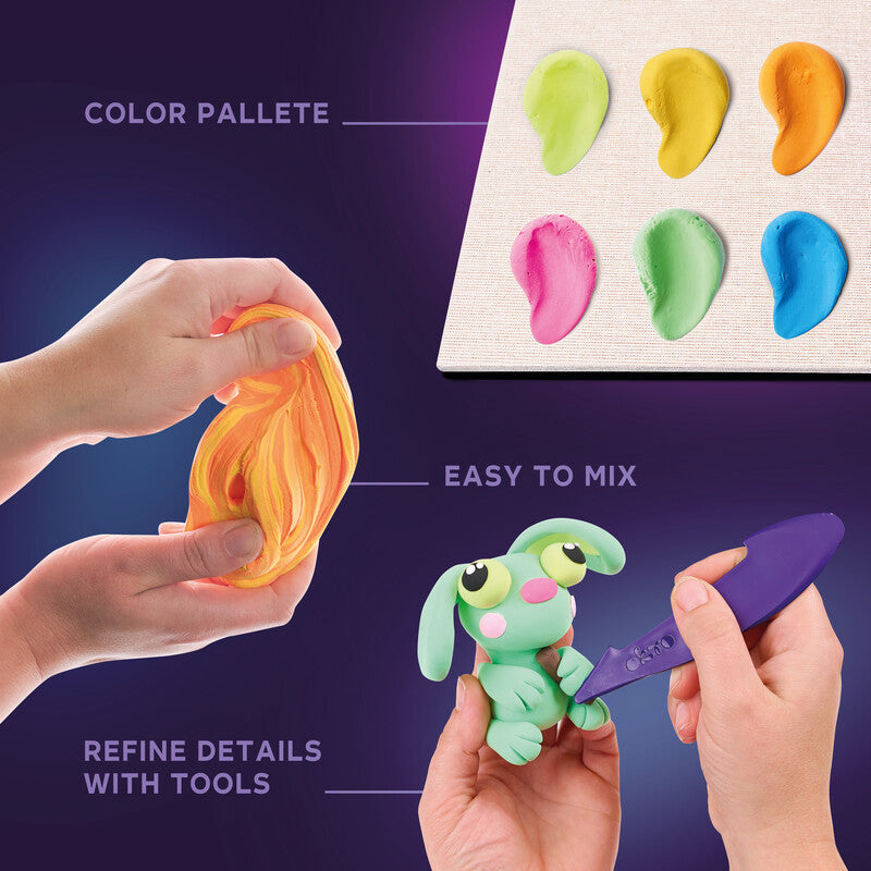 Okto Sensory Art – Modelliermasse-Set Bunny on the Moon – ab 8 Jahren – 210 × 210 mm