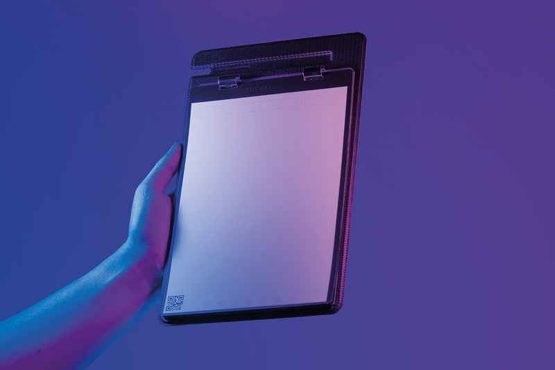 Rocketbook Notizblock, liniert, punktkariert, 20 Blatt, Hardcover – schwarz, für Rocketbook App