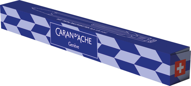 Caran d-Ache Caran d'Ache 849 MOSAIC Special Edition Kugelschreiber – Schwarz, Spitze 1 mm, Druck, Aluminium, Blau