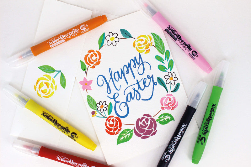 Artline Pigment-Marker Decorite Brush – Pinselspitze – Neongrün – Lichtbeständig